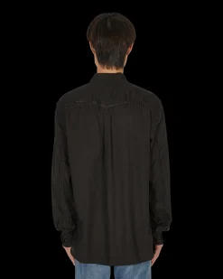 Undercover Shirts^Barbed Wire Embroidered Shirt Black