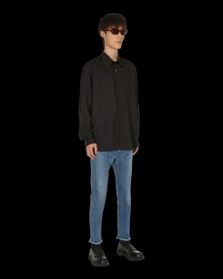 Undercover Shirts^Barbed Wire Embroidered Shirt Black