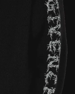 Givenchy Sweatshirts^Barbed Wire Printed Hooded Zip Sweater Black