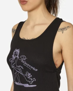 Priscavera T-Shirts^Bedazzle Devil Knot Tank Top Black