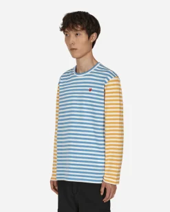 Comme Des Garçons Play T-Shirts^Bi-Color Stripe Longsleeve T-Shirt Blue