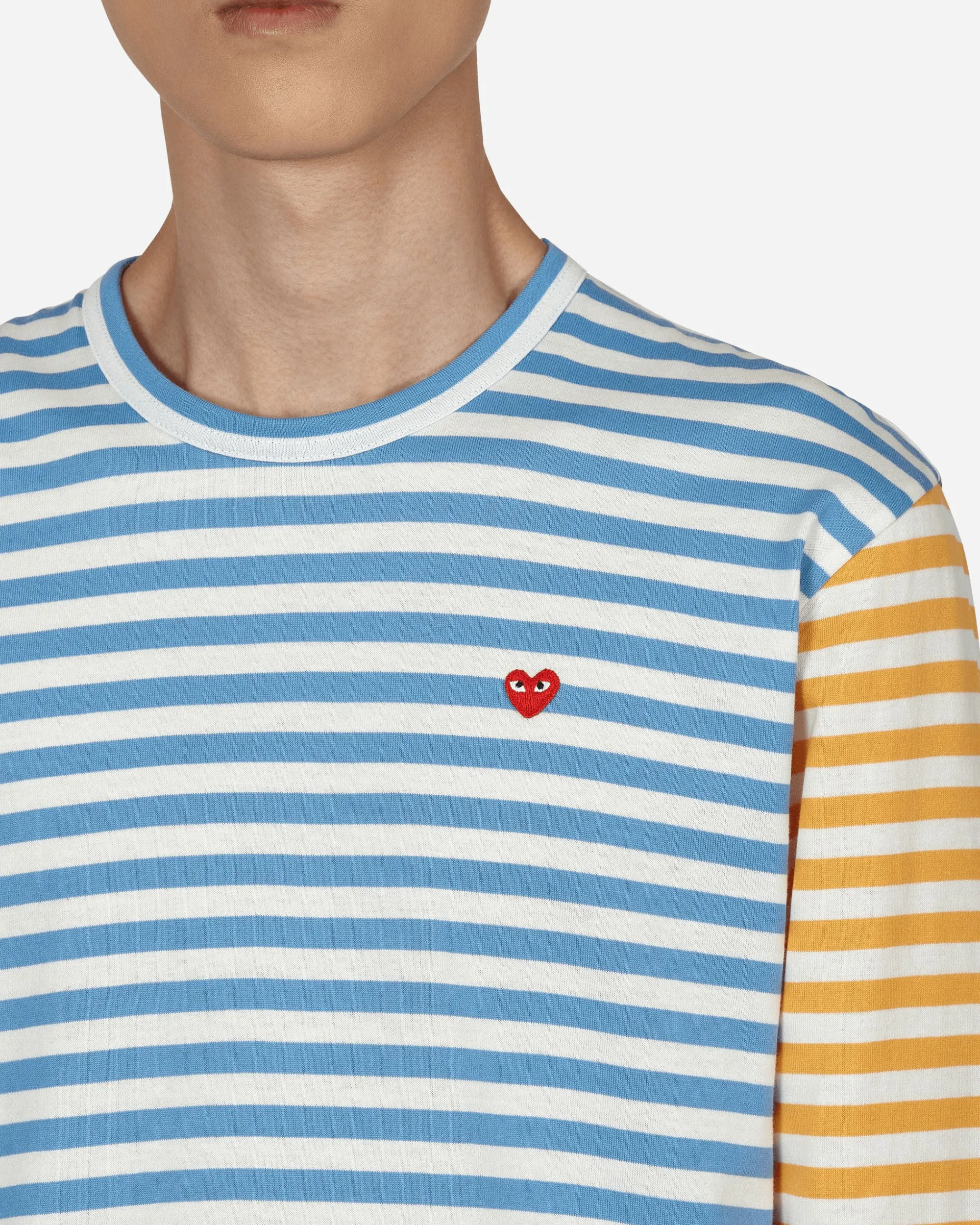 Comme Des Garçons Play T-Shirts^Bi-Color Stripe Longsleeve T-Shirt Blue