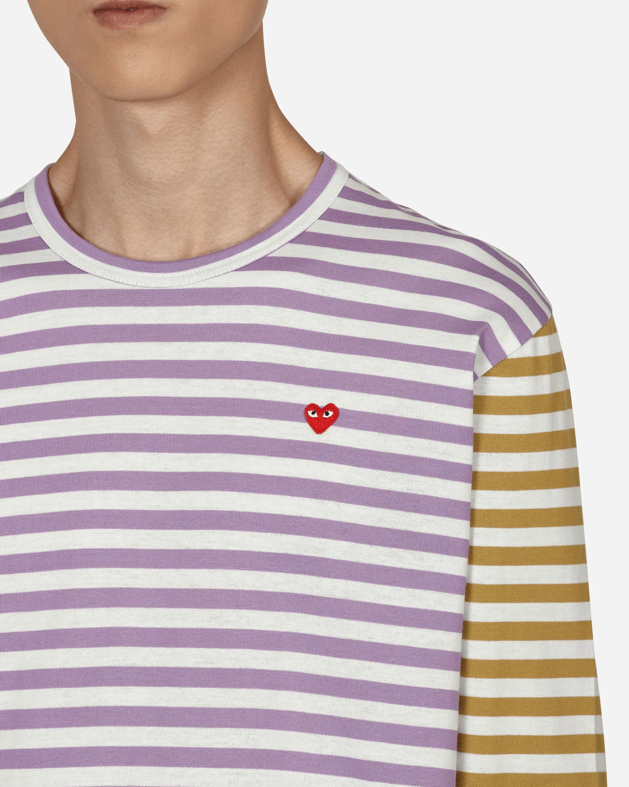 Comme Des Garçons Play T-Shirts^Bi-Color Stripe Longsleeve T-Shirt Purple
