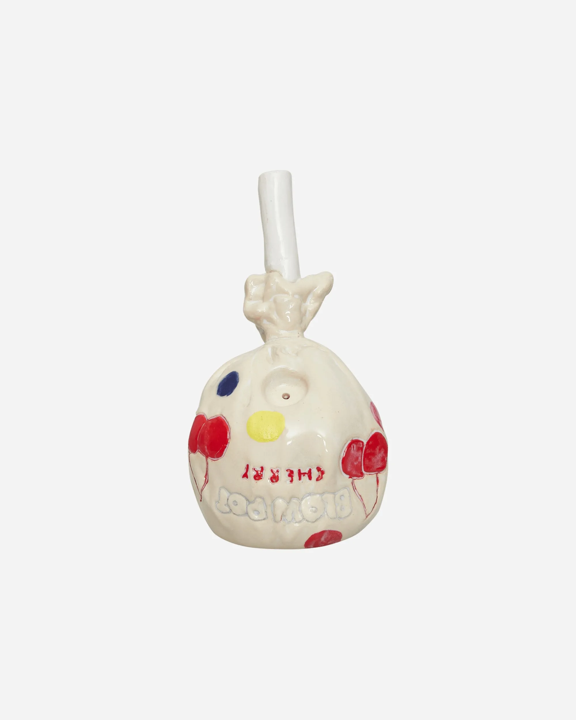 Big Bell Ceramics High Times^Blow Pot Pipe White