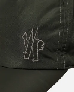 Moncler Hats|Hats^Born To Protect Embroidered Logo Baseball Cap Green