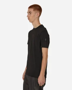 Moncler T-Shirts^Born To Protect Logo T-Shirt Black