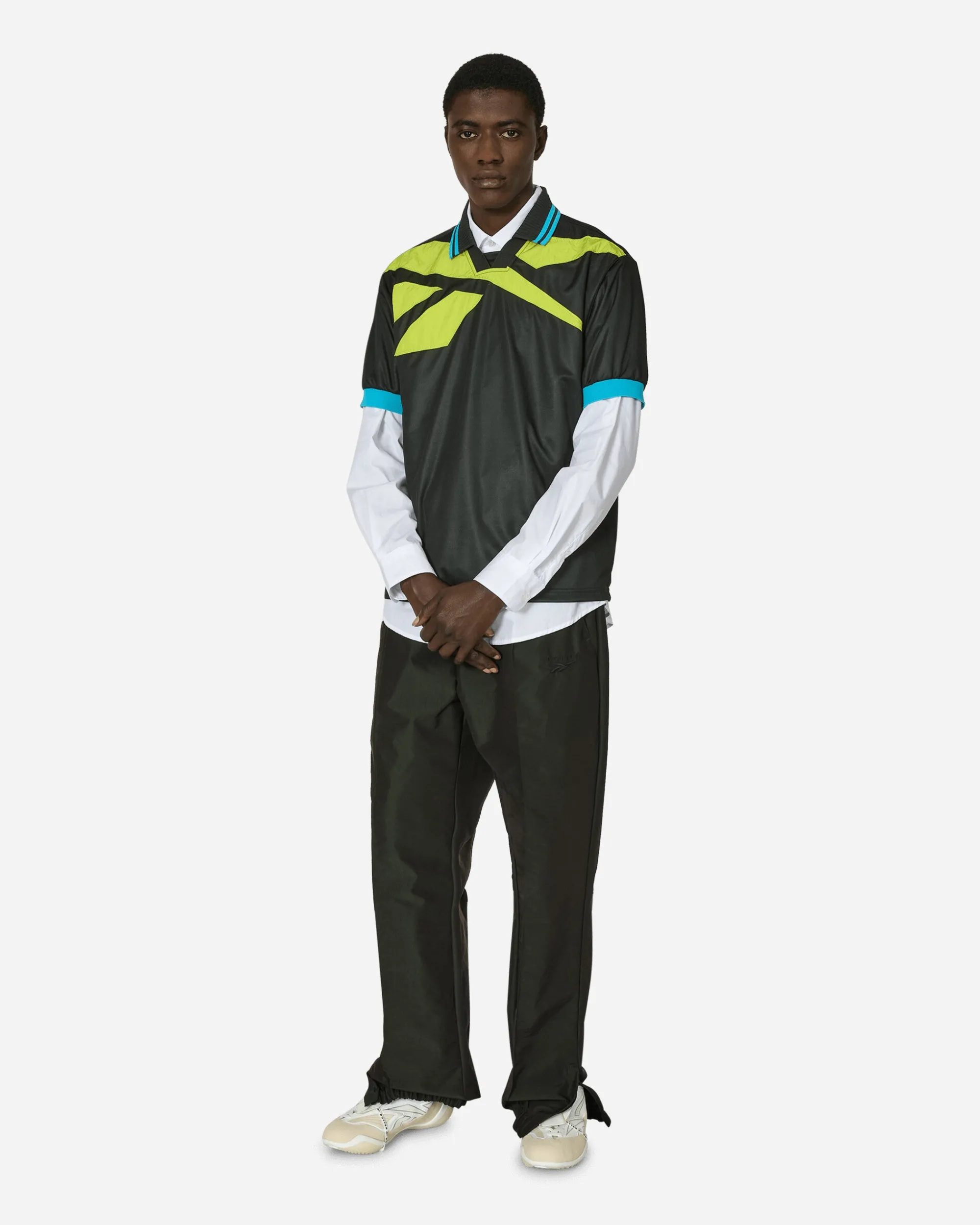 Reebok T-Shirts^Botter Vector Layered Polo Shirt Black / Acid Yellow