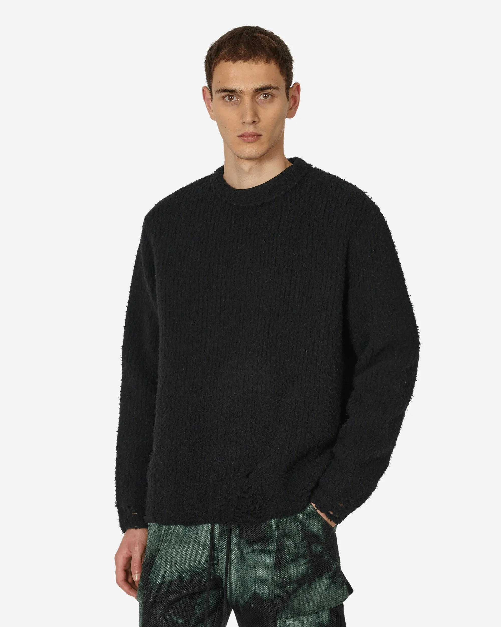 Song for the Mute Knitwear^Boucle Oversized Sweater Black