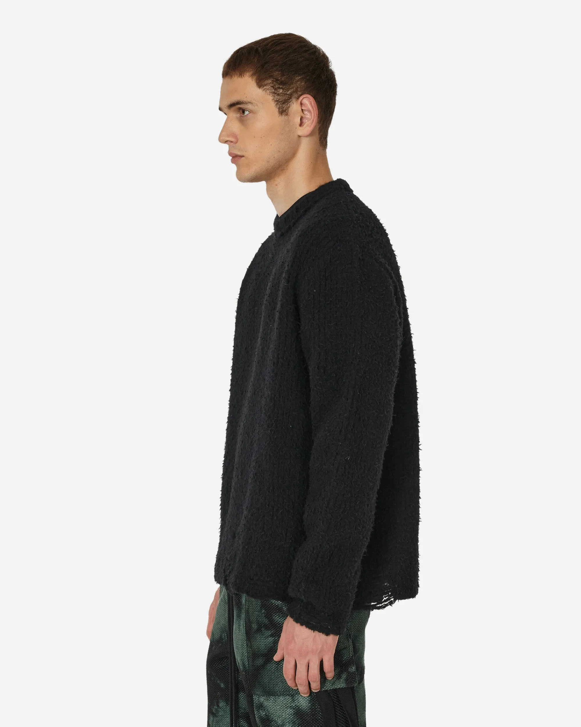 Song for the Mute Knitwear^Boucle Oversized Sweater Black