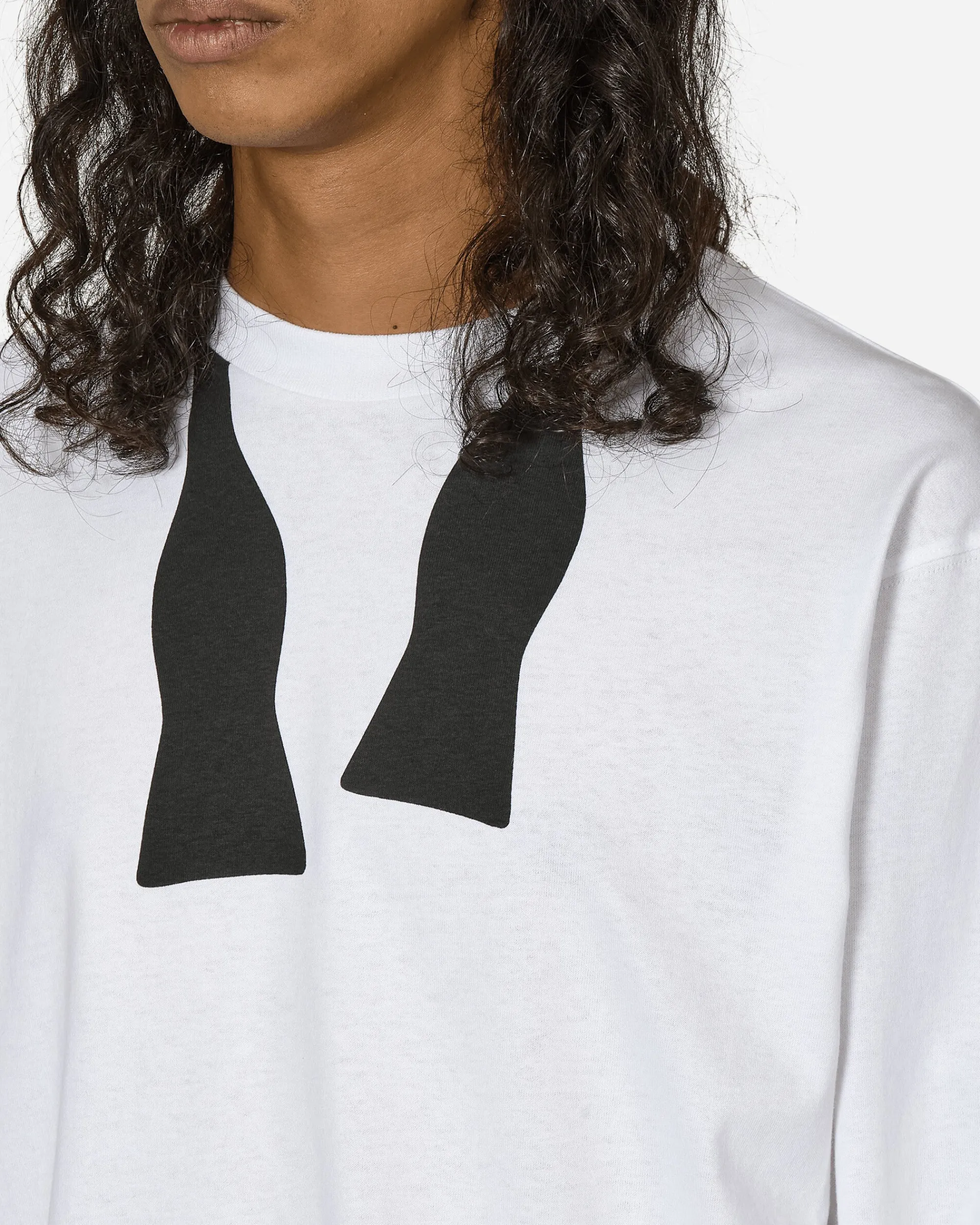 Random Identities T-Shirts^Bow Tie Longsleeve T-Shirt White