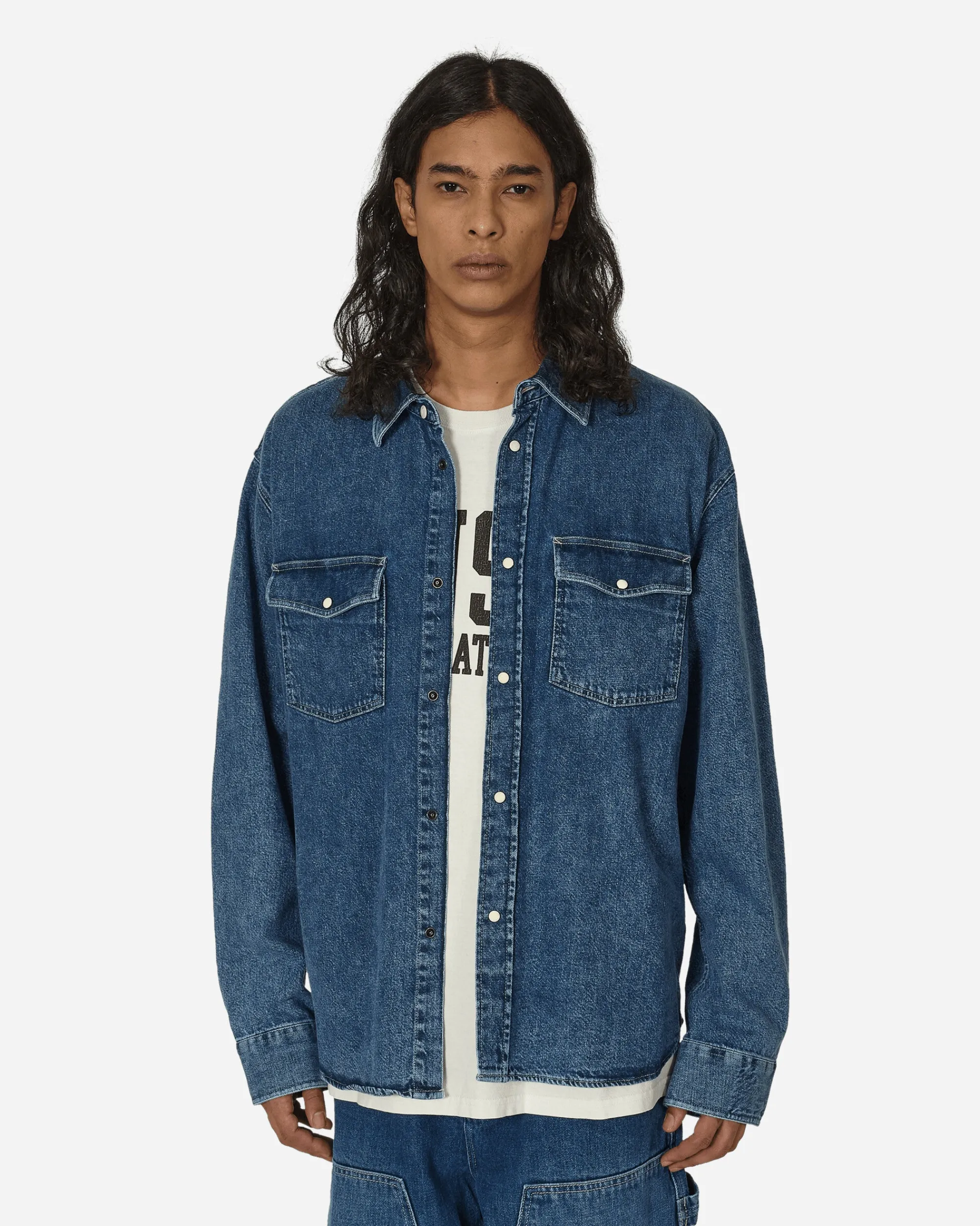 Stüssy Shirts^Boxy Western Denim Longsleeve Shirt Light Denim