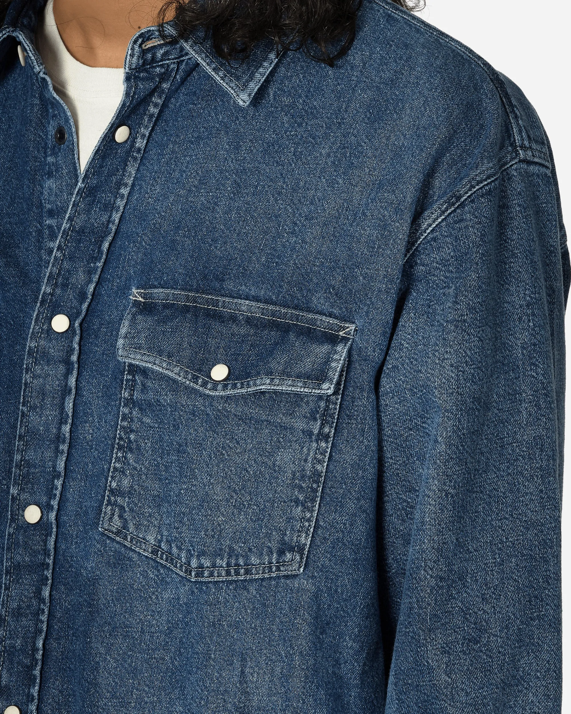 Stüssy Shirts^Boxy Western Denim Longsleeve Shirt Light Denim
