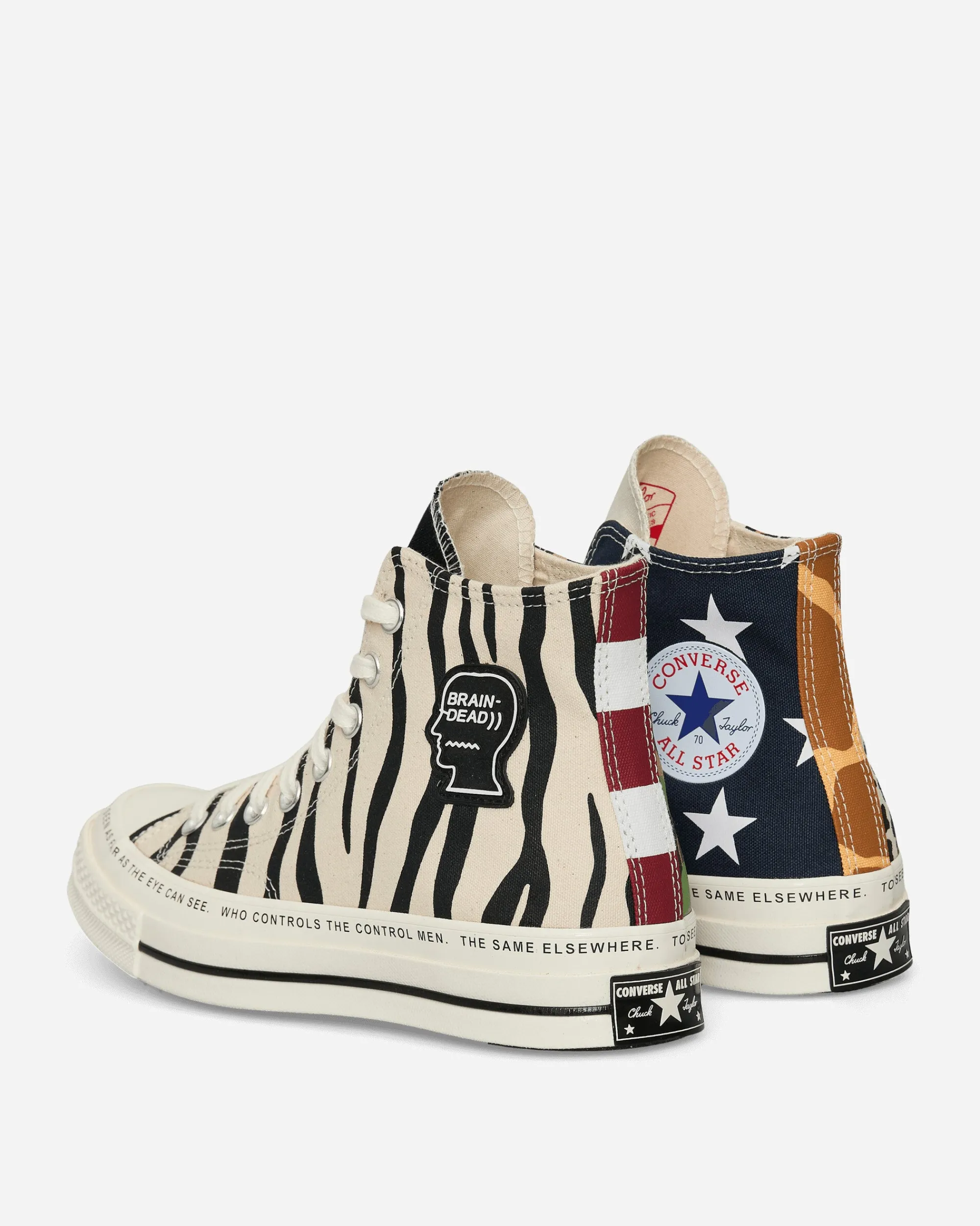 Converse Sneakers·High|Sneakers^Brain Dead Chuck 70 Sneakers Egret / Black / Multi