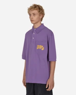Acne Studios T-Shirts^Bubble Logo Polo T-Shirt Purple