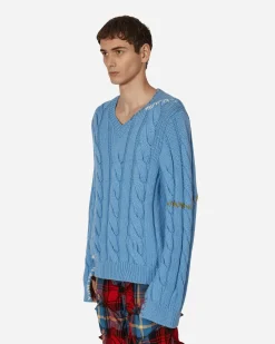 Marni Knitwear^Cable-Knit Sweater Blue