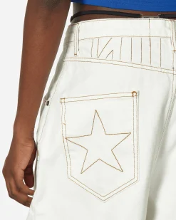 Nii Hai Pants^Canvas Baggy Jeans Cream