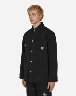 Sky High Farm Coats And Jackets^Canvas Embroidered Workwear Chore Coat Black