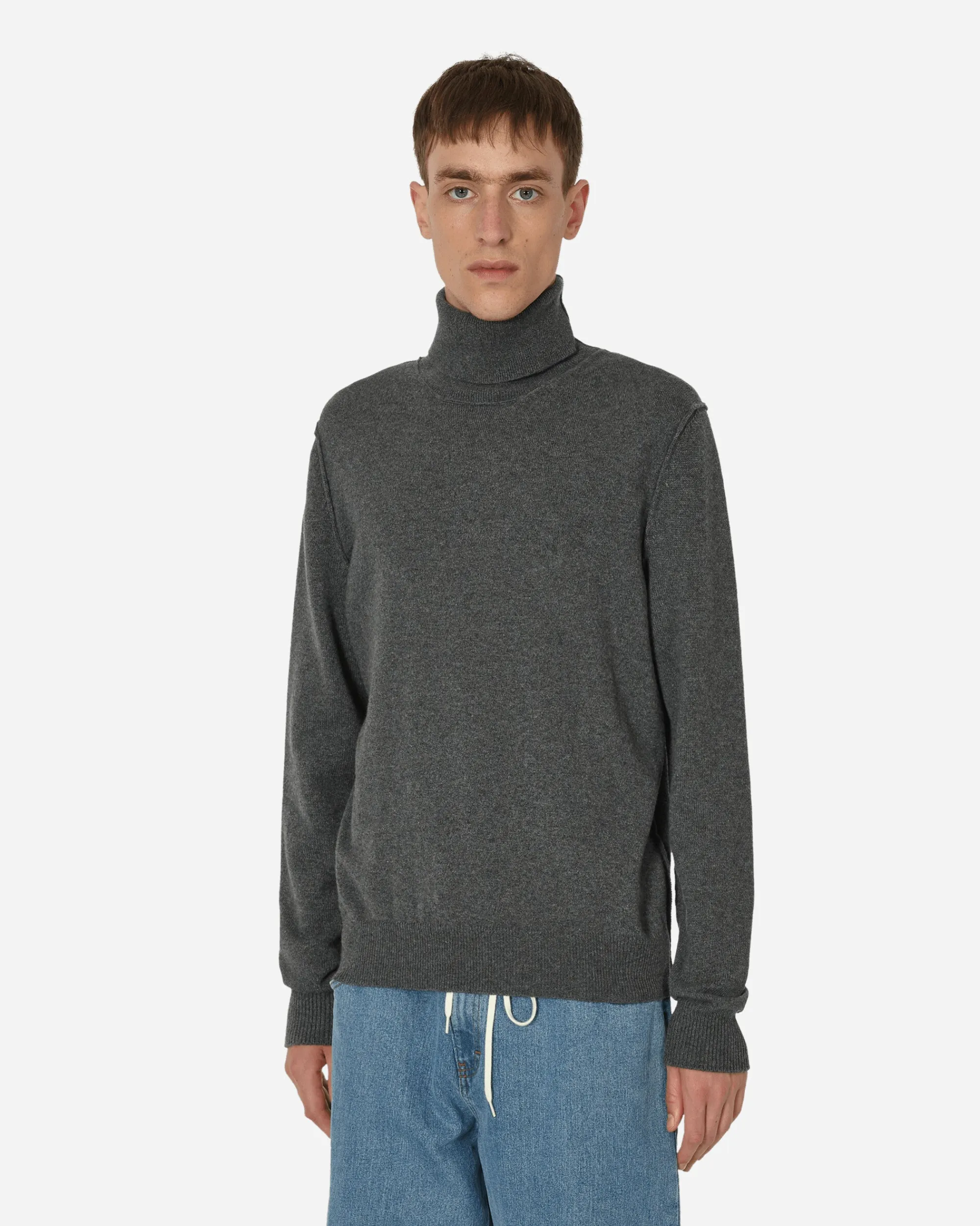 Maison Margiela Knitwear^Cashmere Turtleneck Sweater Medium Grey