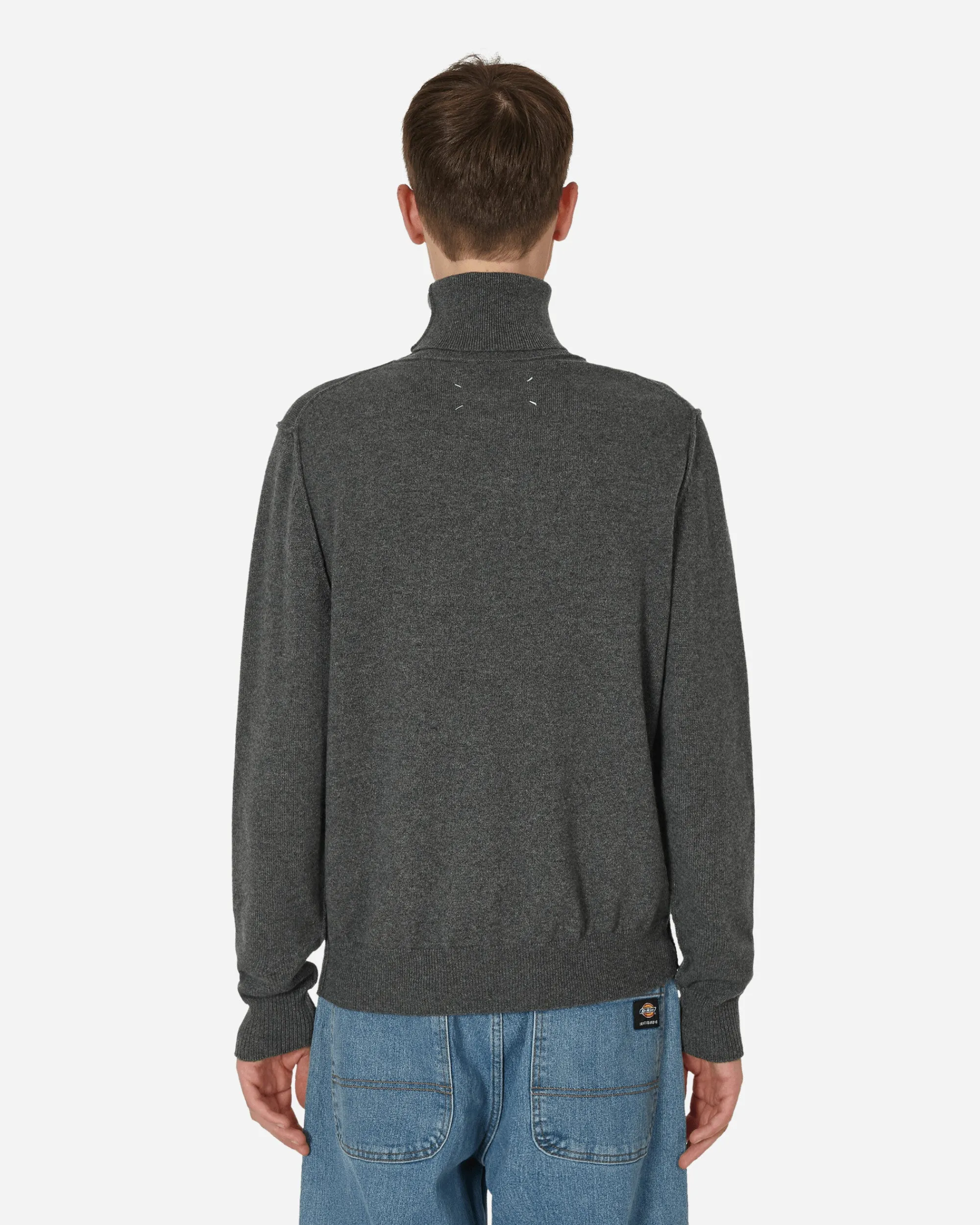 Maison Margiela Knitwear^Cashmere Turtleneck Sweater Medium Grey