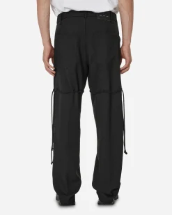Song for the Mute Pants^Chain Lace Dress Pants Black