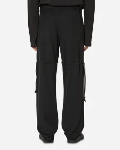 Song for the Mute Pants^Chain Lace Dress Pants Black