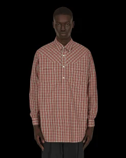 Undercoverism Shirts^Check Longsleeve Shirt Red