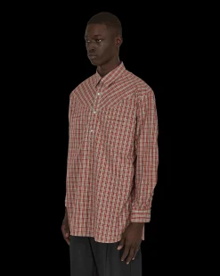 Undercoverism Shirts^Check Longsleeve Shirt Red