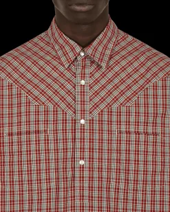Undercoverism Shirts^Check Longsleeve Shirt Red