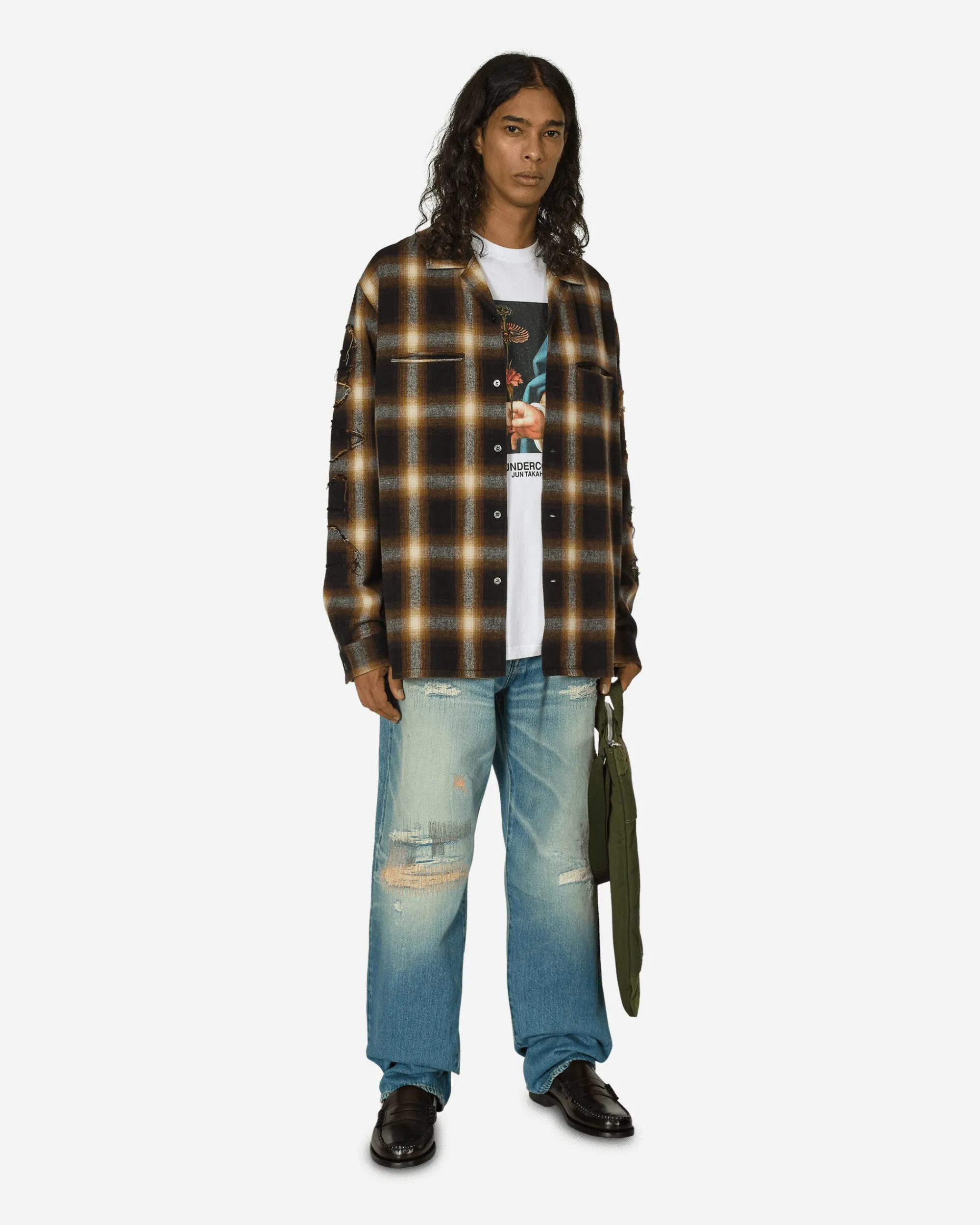Undercover Shirts^Checkered Shirt Brown