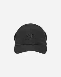 C.P. Company Hats|Hats^Chrome-R Goggle Cap Black