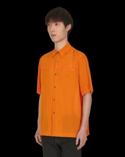 Dries Van Noten Shirts^Clasen Embroidered Shirt Orange