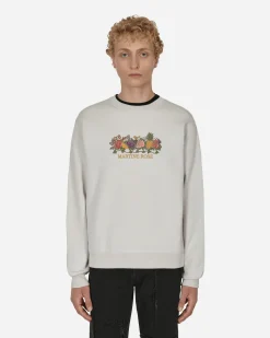Martine Rose Sweatshirts^Classic Embroidered Crewneck Sweatshirt Grey