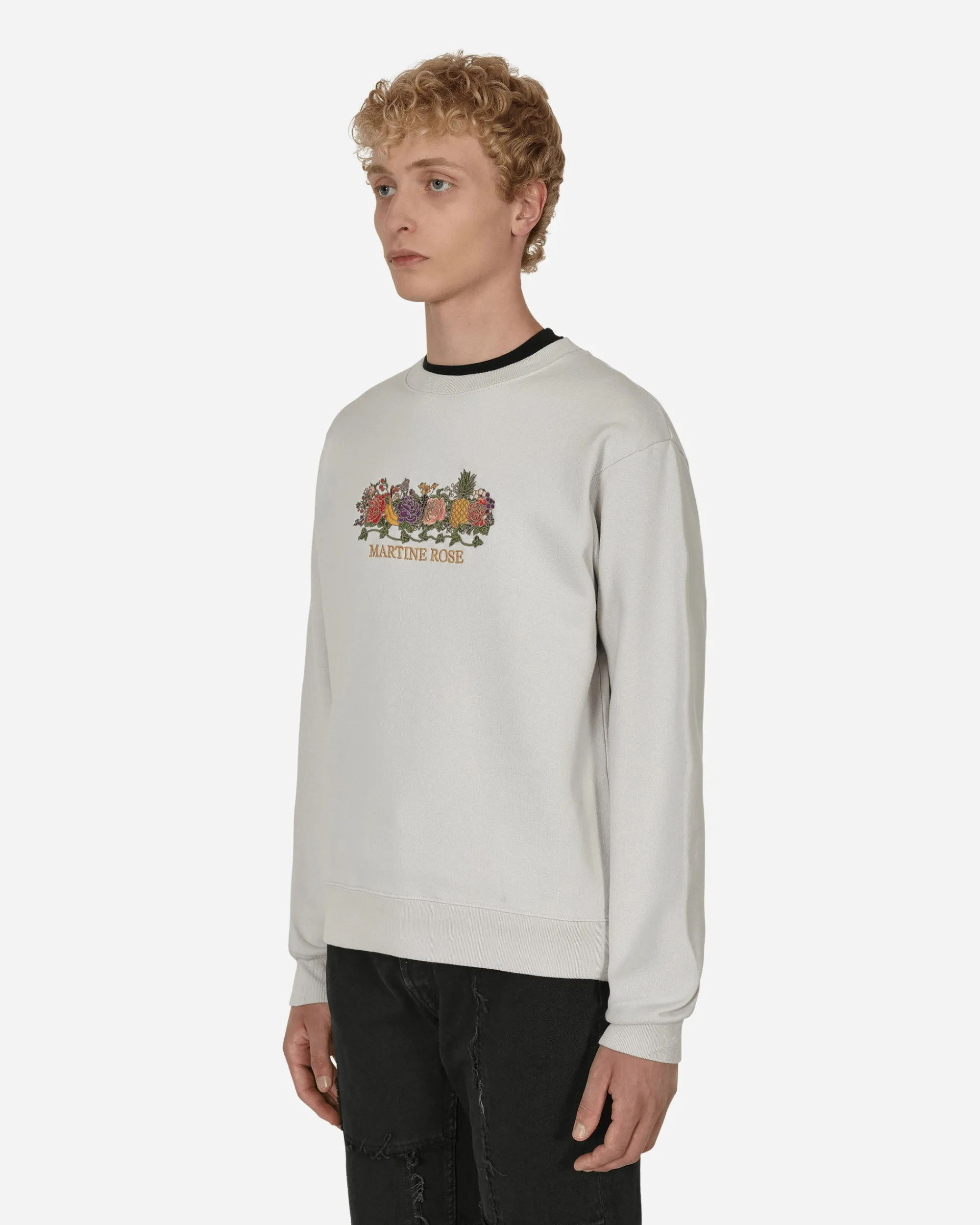 Martine Rose Sweatshirts^Classic Embroidered Crewneck Sweatshirt Grey