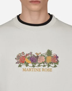 Martine Rose Sweatshirts^Classic Embroidered Crewneck Sweatshirt Grey