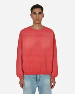 Guess USA Sweatshirts^Classic Logo Crewneck Sweatshirt Red