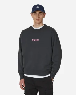 Capsule Sweatshirts^Classic Logo Crewneck Sweatshirt Washed Black