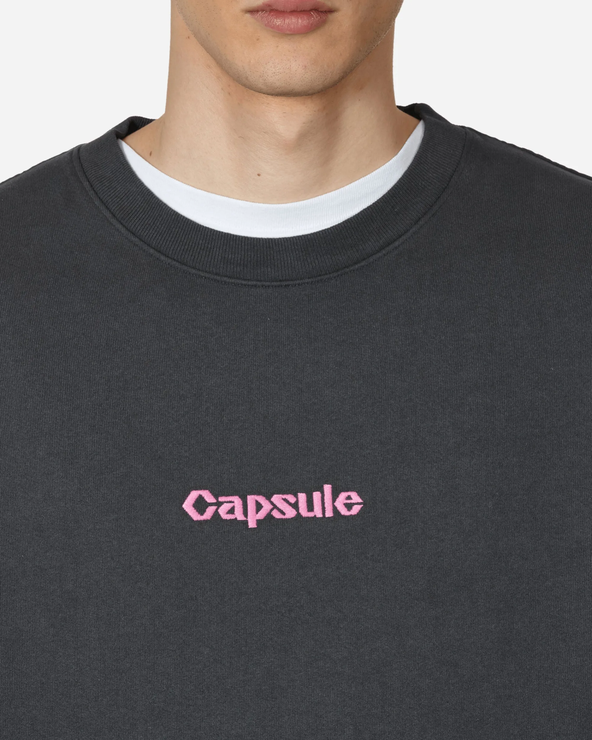 Capsule Sweatshirts^Classic Logo Crewneck Sweatshirt Washed Black