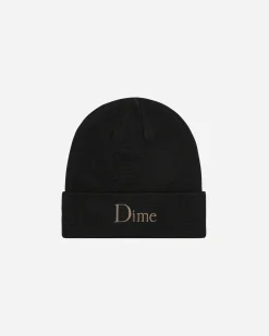 Dime Hats|Hats^Classic Wool Fold Beanie Black