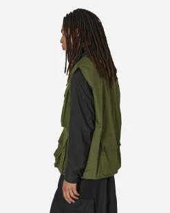 Needles Coats And Jackets^C/N Oxford Cloth Field Vest Olive