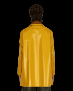 Maison Margiela Coats And Jackets^Coated Cotton Double Breasted Raincoat Yellow