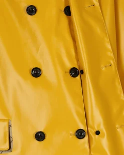 Maison Margiela Coats And Jackets^Coated Cotton Double Breasted Raincoat Yellow
