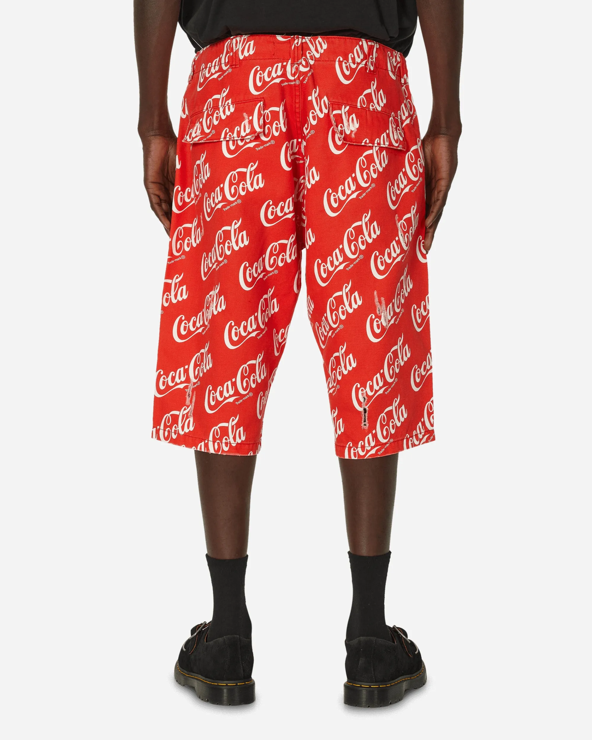 ERL Shorts^Coca-Cola Printed Canvas Shorts Red