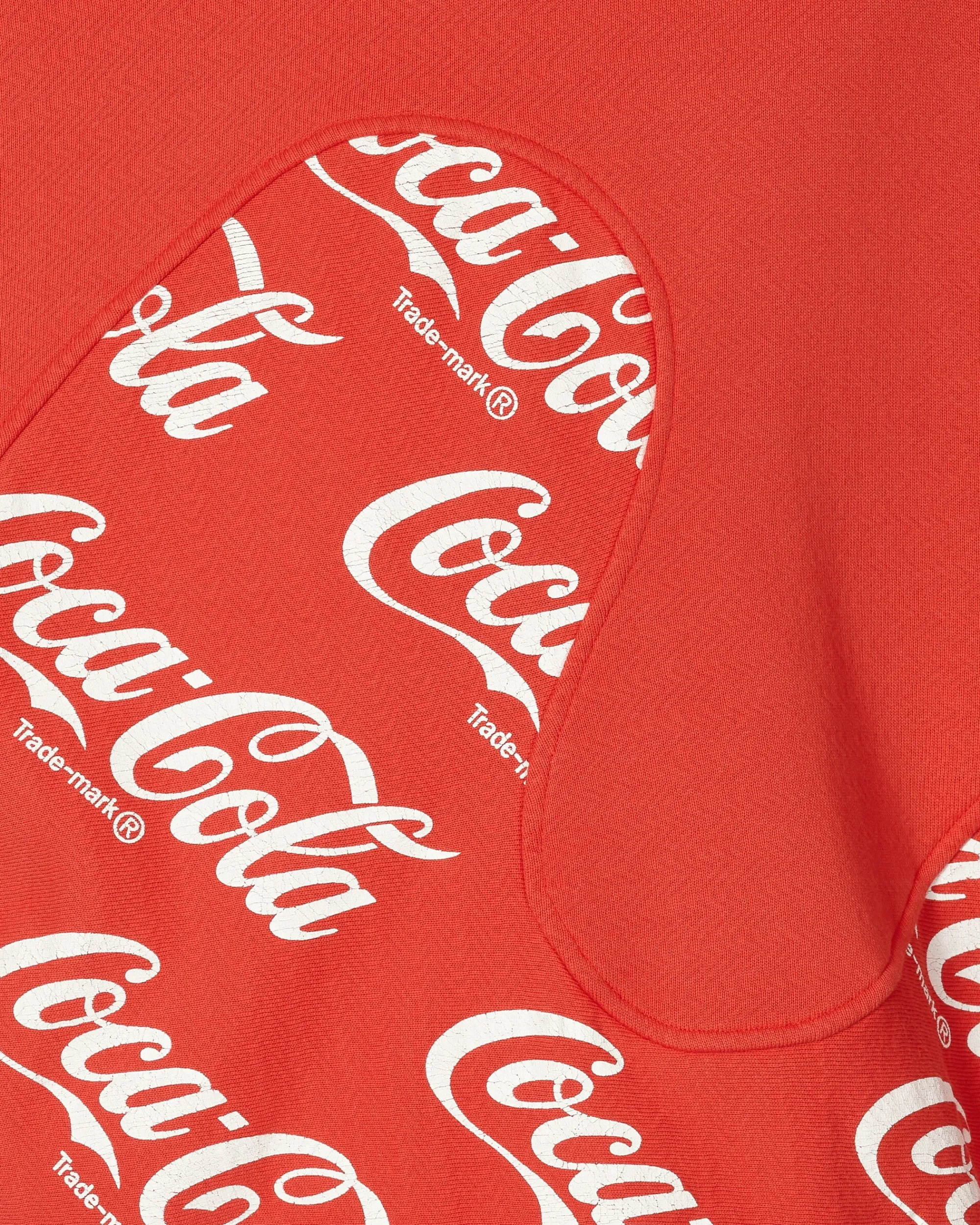 ERL Sweatshirts^Coca-Cola Swirl Hooded Sweatshirt Red