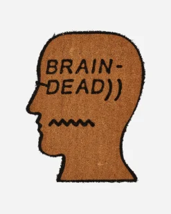 Brain Dead Textile^Coconut Fiber Logohead Door Mat Natural
