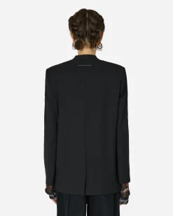 MM6 Maison Margiela Coats And Jackets^Collarless Padded Suit Jacket Black
