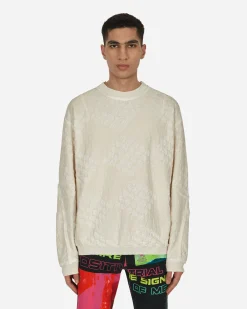 JORDANLUCA Sweatshirts^College Crewneck Sweater White