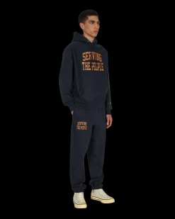 Serving The People Sweatshirts^Collegiate Hooded Sweatshirt Blue