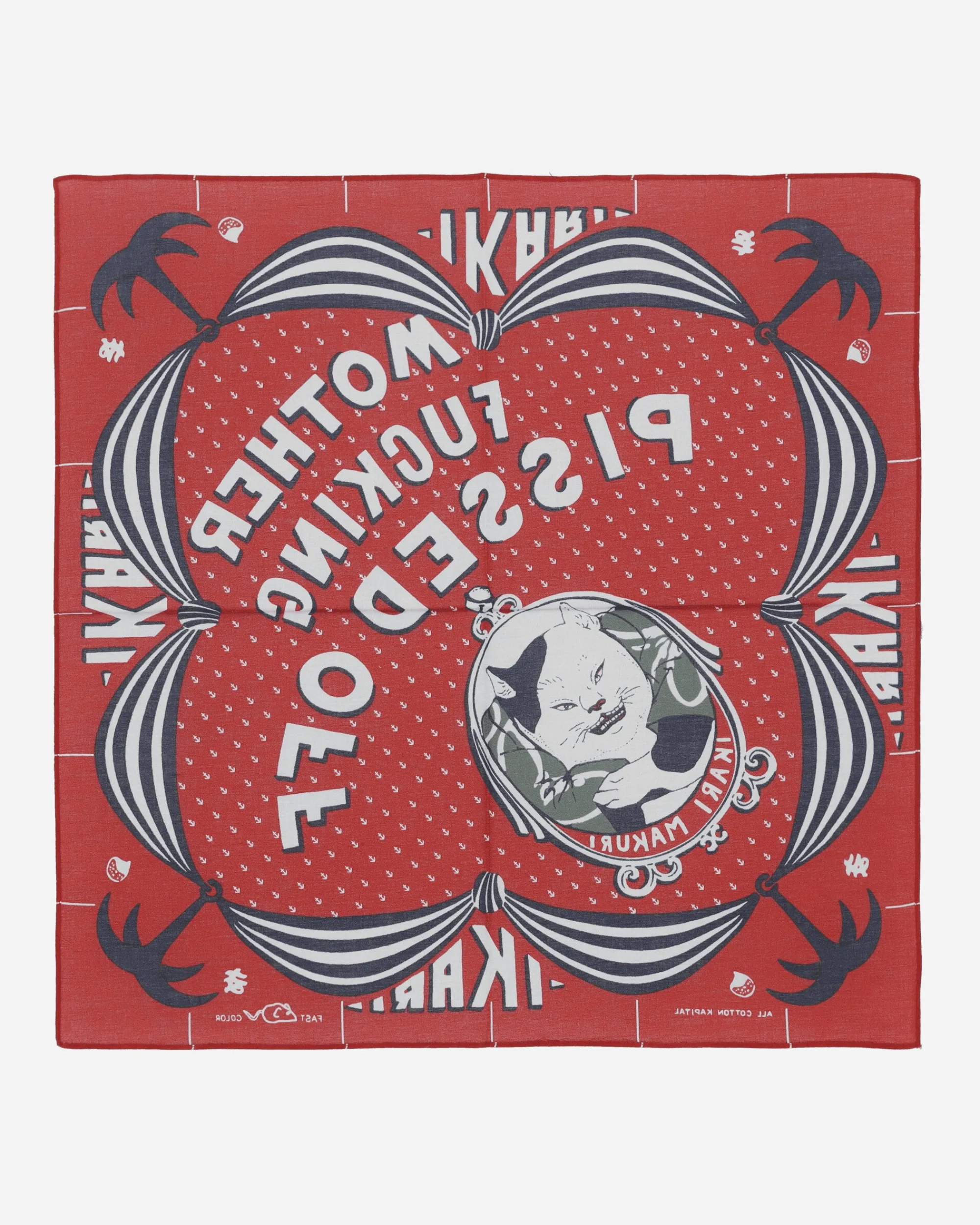 KAPITAL Gloves And Scarves|Gloves And Scarves^Color Bandana (Ikari Makuri) Red