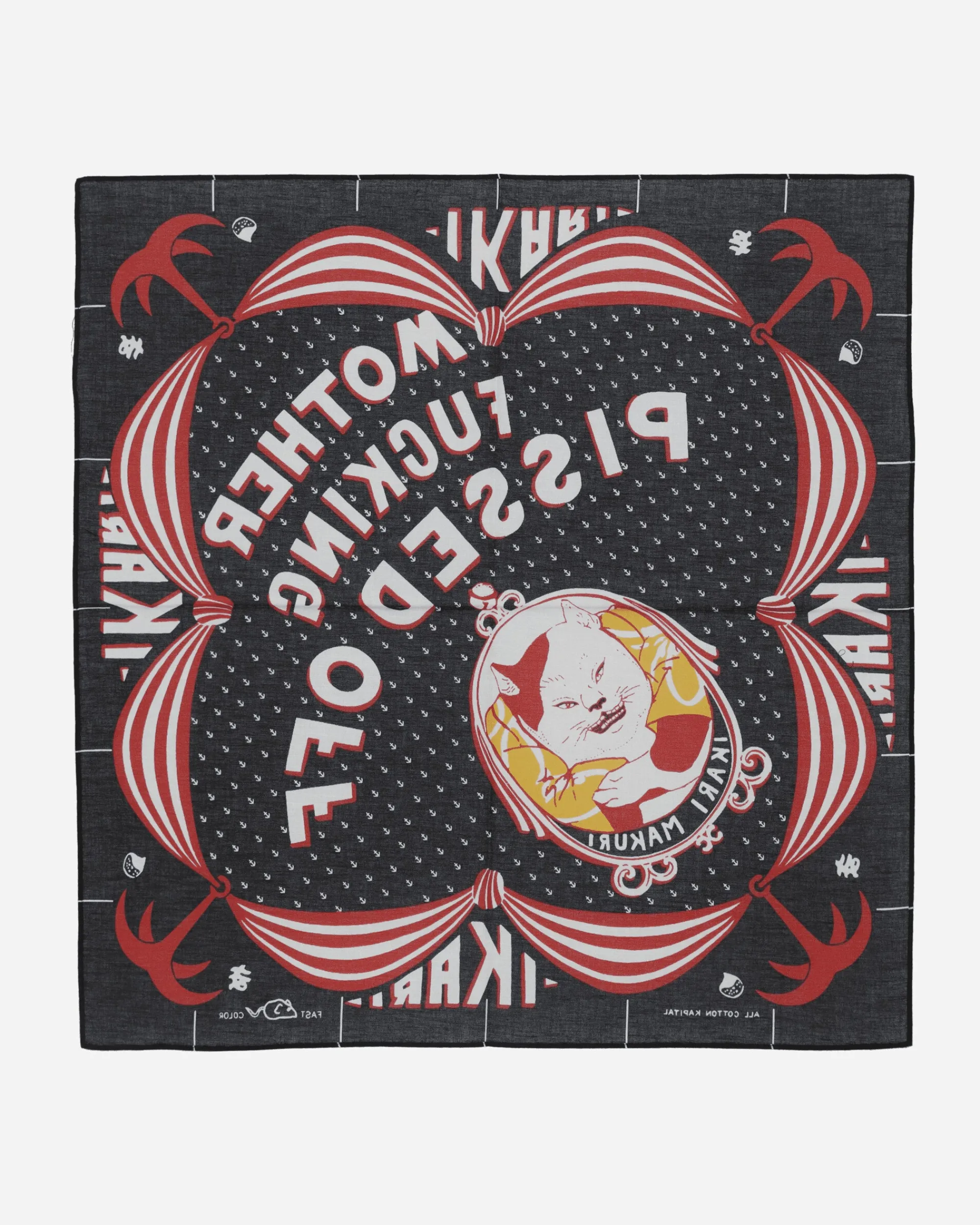 KAPITAL Gloves And Scarves|Gloves And Scarves^Color Bandana (Ikari Makuri) Black