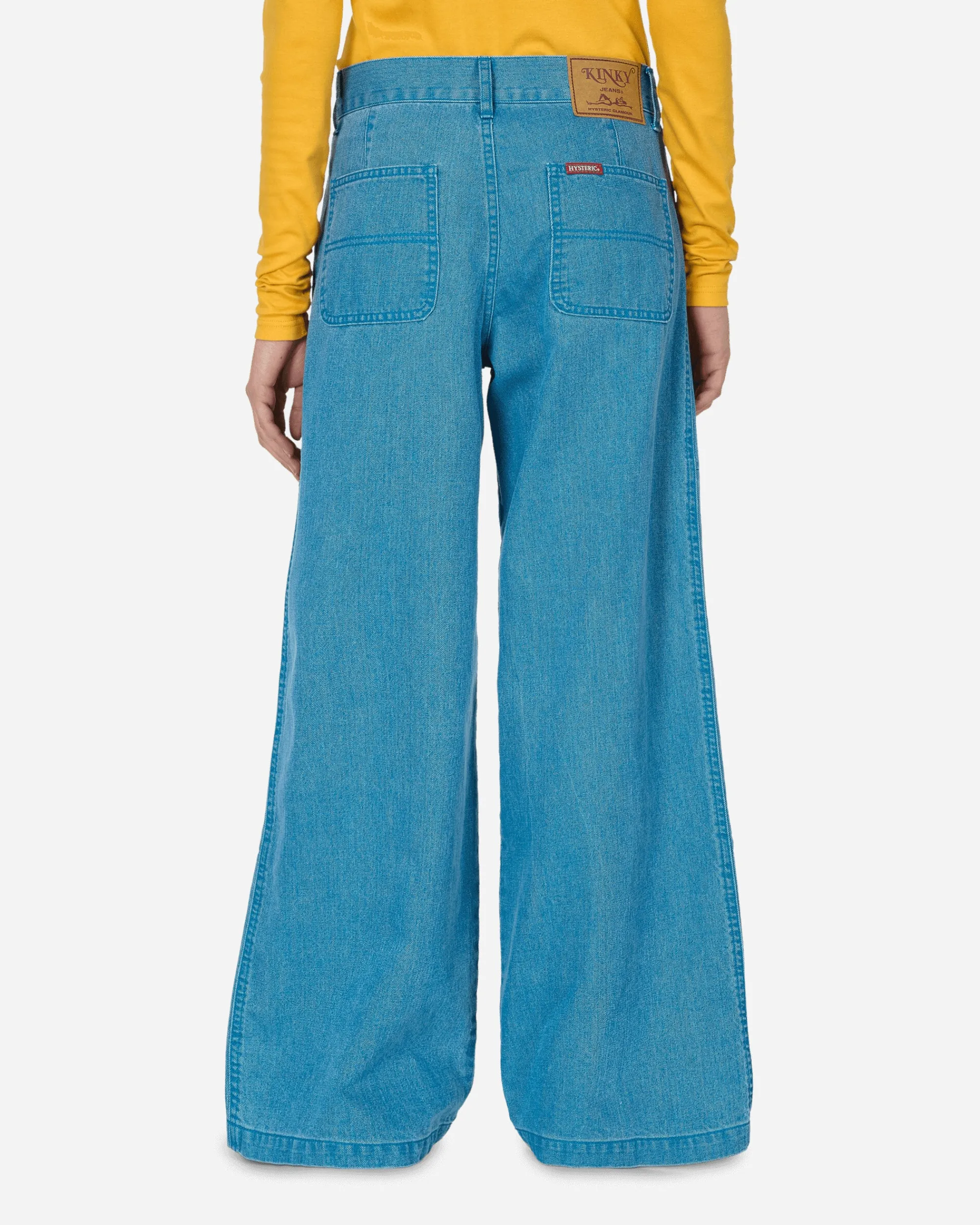 Hysteric Glamour Pants^Colored Denim Wide Pants Blue